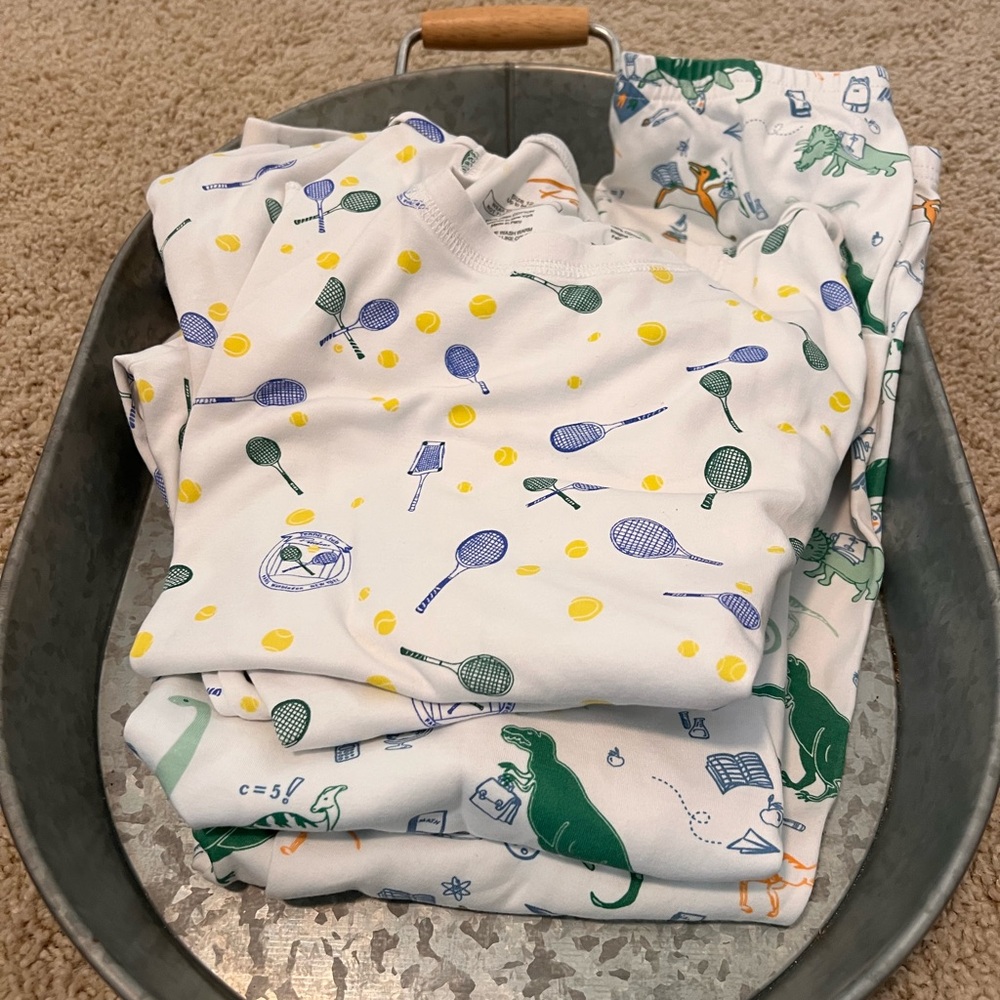 2 Pair!! Petidoux Boys’ Long Sleeve and Pants Pajamas